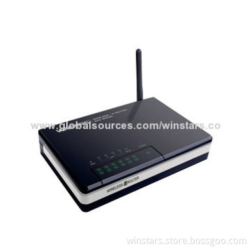 802.11g Wireless Router, Supports Wireless Data Encryption with 64/128-bit WEP Standard for Security